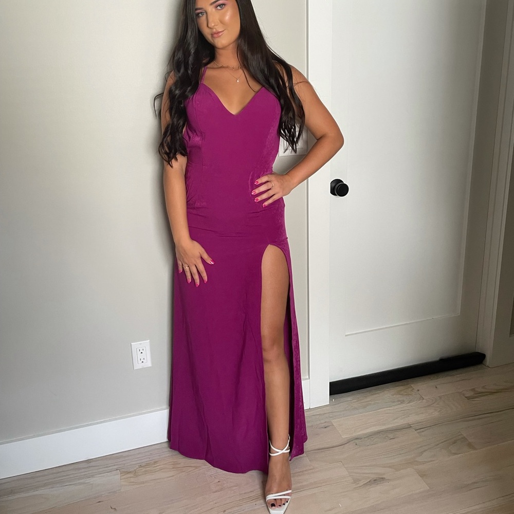 Magenta / Purple Maxi Formal Dress